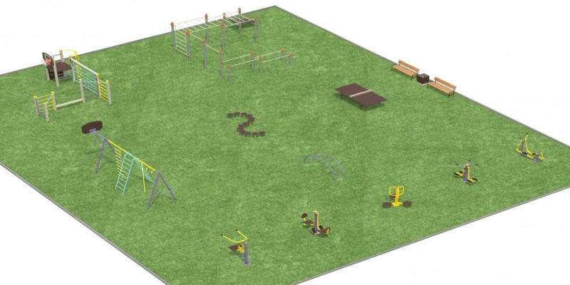 Дизайн проект спортплощадки разновозрастной  в Кирове