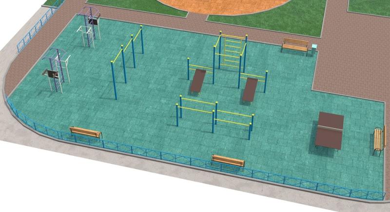 Проект спортивной площадки с столом теннисным в Кирове