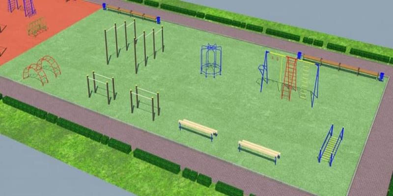 Проект детско-спортивной площадки для школы - детсада в Кирове