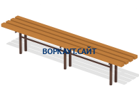 Двухметровая лавочка без спинки 2 м МАФ 1602 в Кирове