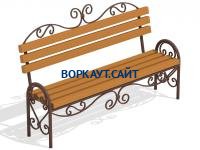 Лавочка кованная МАФ 1606 в Кирове