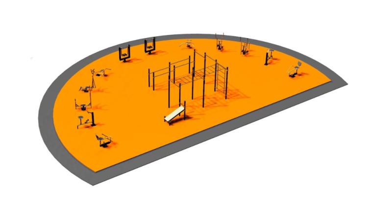 Дизайн проект спортплощадки Полукруглая в Кирове