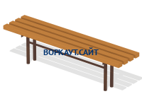 Лавочка без спинки МАФ 1601 в Кирове