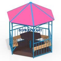 Беседка со столом, лавками и полом МАФ 4123 в Кирове