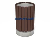 Урна деревянная круглая с бетонным основанием МАФ 1632 в Кирове