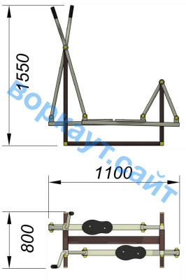 Уличный тренажер "Лыжник" УТ 008 в Кирове