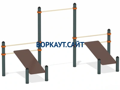 Воркаут с турником и двойной скамьей для пресса ВС-28 в Кирове