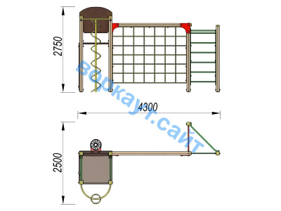 Детский спортивный комплекс Игровой ДСК 3111 в Кирове Детский спортивный комплекс Игровой ДСК 3111 в Кирове
