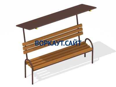 Лавочка под навесом МАФ 1607 в Кирове