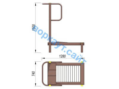 Уличный тренажер Беговая дорожка УТ 009 в Кирове