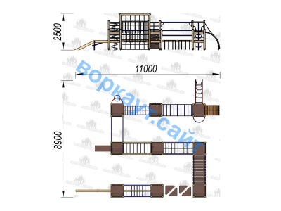 Детский спортивный комплекс Полоса препятствий ДСК 3116 в Кирове Детский спортивный комплекс Полоса препятствий ДСК 3116 в Кирове