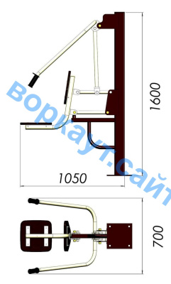 Уличный тренажер "Жим от груди" УТ 002 в Кирове