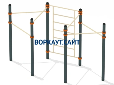 Воркаут турник разноуровневый с шведской стенкой ВС-25 в Кирове