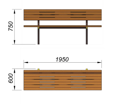 Диван уличный МАФ 1608 в Кирове
