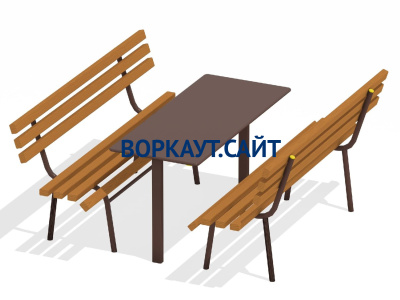 Дачный комплект из 2 лавочек и стола МАФ 1620 в Кирове
